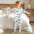 thumbnail image 6 of joogoo Christmas House Landscape 2 Piece Long Sleeve Tee and Pants Cotton Pajama Set 3T, 6 of 7