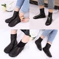 thumbnail image 6 of Waterproof PU Leather Slipper Socks for Women and Men Winter Warm Thick Fleece Lined Thermal Casual Home Carpet Socks, 6 of 9