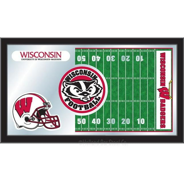 Holland Bar Stool MFtblWiscon Wisconsin Miroir de Football 15 x 26 Po
