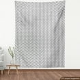thumbnail image 4 of Geometric Fabric by the Yard Upholstery, Illustration of Wavy Corner Like Pointers in Continuous Pattern Art Print, Decorative Fabric for DIY and Home Accents, White and Grey by Ambesonne, 4 of 5