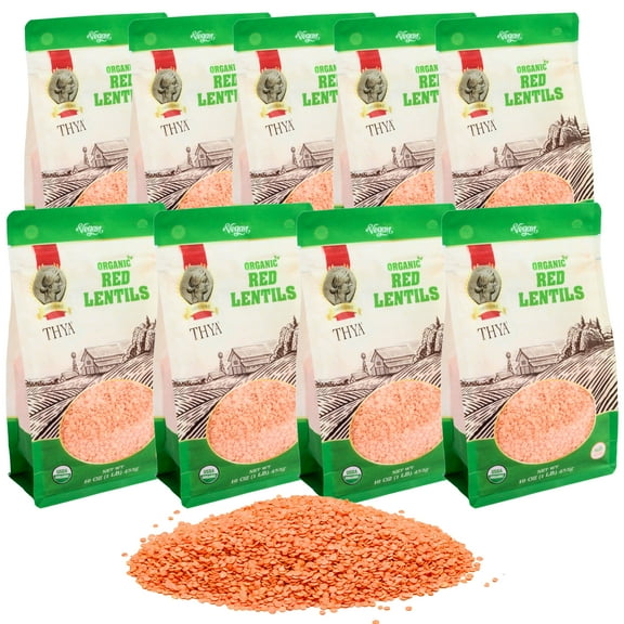 THYA Organic Red Lentils 144 Oz (9 x1 lb)