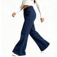 thumbnail image 6 of Auroural Girls Pants Size 12 Long Kids Flare Sweatpants Elastic High Waist Soft Casual Trousers Side Pockets Daily Wear Pants, 6 of 9