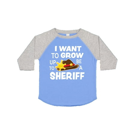 

Inktastic I Want To Grow up To Be A Sheriff Gift Toddler Boy or Toddler Girl T-Shirt