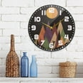 thumbnail image 3 of Yayeee Wall Clock for Living Room 9.5 inch Battery Operated Round with Holder, Abstract Mountain, 3 of 7