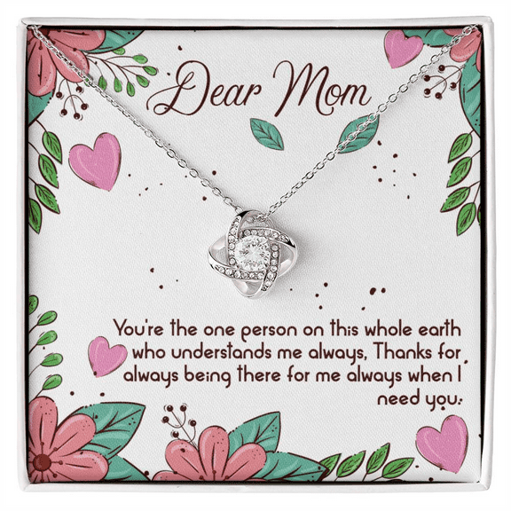 Dear Mom Gift Necklace, Birthday Gift Necklace For Mom, Mothers Day Gift Necklace for mom, Gift from son, Daughter
