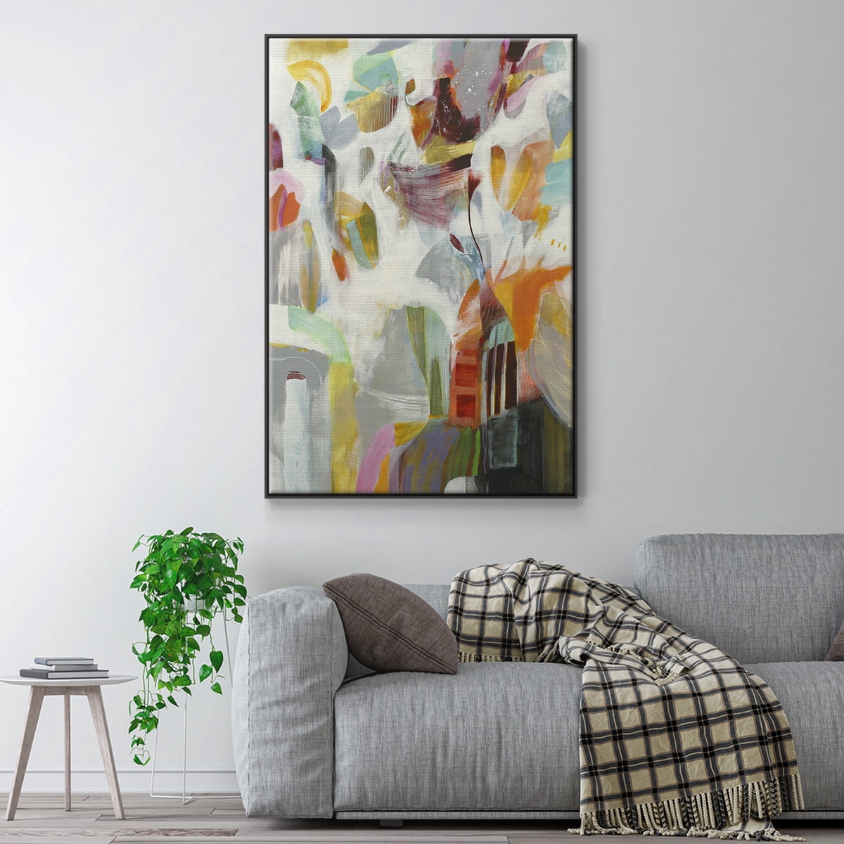 Renewal Framed Premium Gallery Wrapped Canvas - Ready to Hang - 27 x 41 - Black Floating Frame