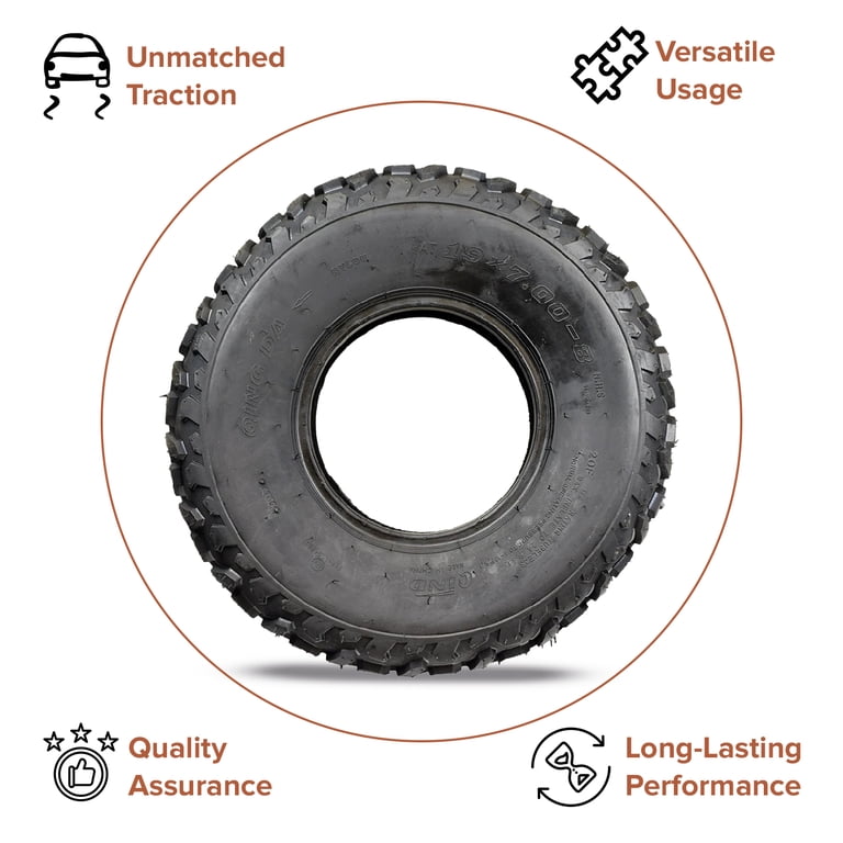 AlveyTech 19x7.00-8 Knobby QD112 Tread - Replacement Tire for Baja