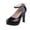 Black, variant on Waterproof Heel Round Toe Ankle Strap Shoes High Heels Dress Design for Comfort and Stability for Comfortable Party Wedding Closed Toe High Heels Offer Durability and Support