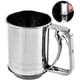 thumbnail image 1 of Tamiz de harina, para hornear colador de acero inoxidable de 3 tazas de doble capa con diseño de prensa manual (1 pieza), 1 of 7