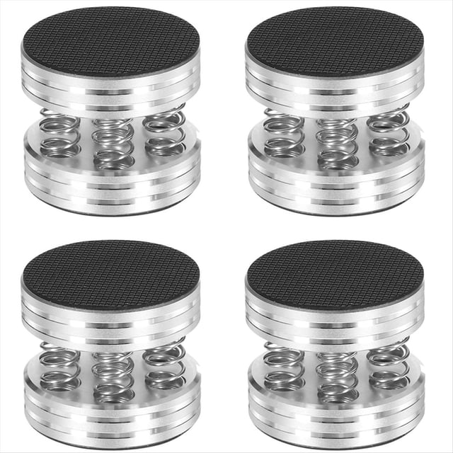 4 Piezas Amortiguadores Alta Fidelidad con Punta Amortiguación Aluminio para Plataforma Aislamiento, Almohadillas Amortiguación para Amplificadores Audio, Altavoces y Tocadiscos.