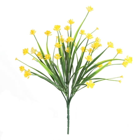 Manfiter Artificial Fake Flowers 4Pcs Realistic Plastic Daffodils ...
