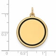 thumbnail image 2 of 14k with Enamel .027 Gauge Circular Engravable Disc Charm, 2 of 2