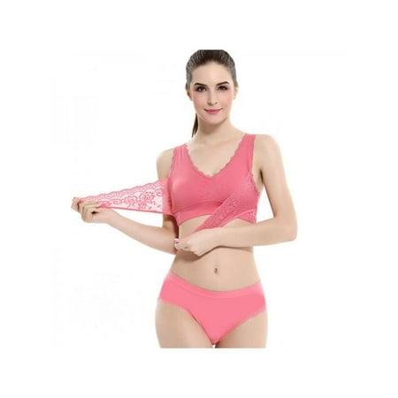 

Fashion New Cross Side Buckle Without Rims Gathered Sports Underwear Set Women s Shock-proof And Anti-sagging Gather-back Shaped Vest-style Bra Suitable For Exercise Sleep and Yoga