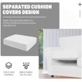 thumbnail image 4 of Housse de Canapé en Velours Peluche (Chaise, Blanc), 4 of 7