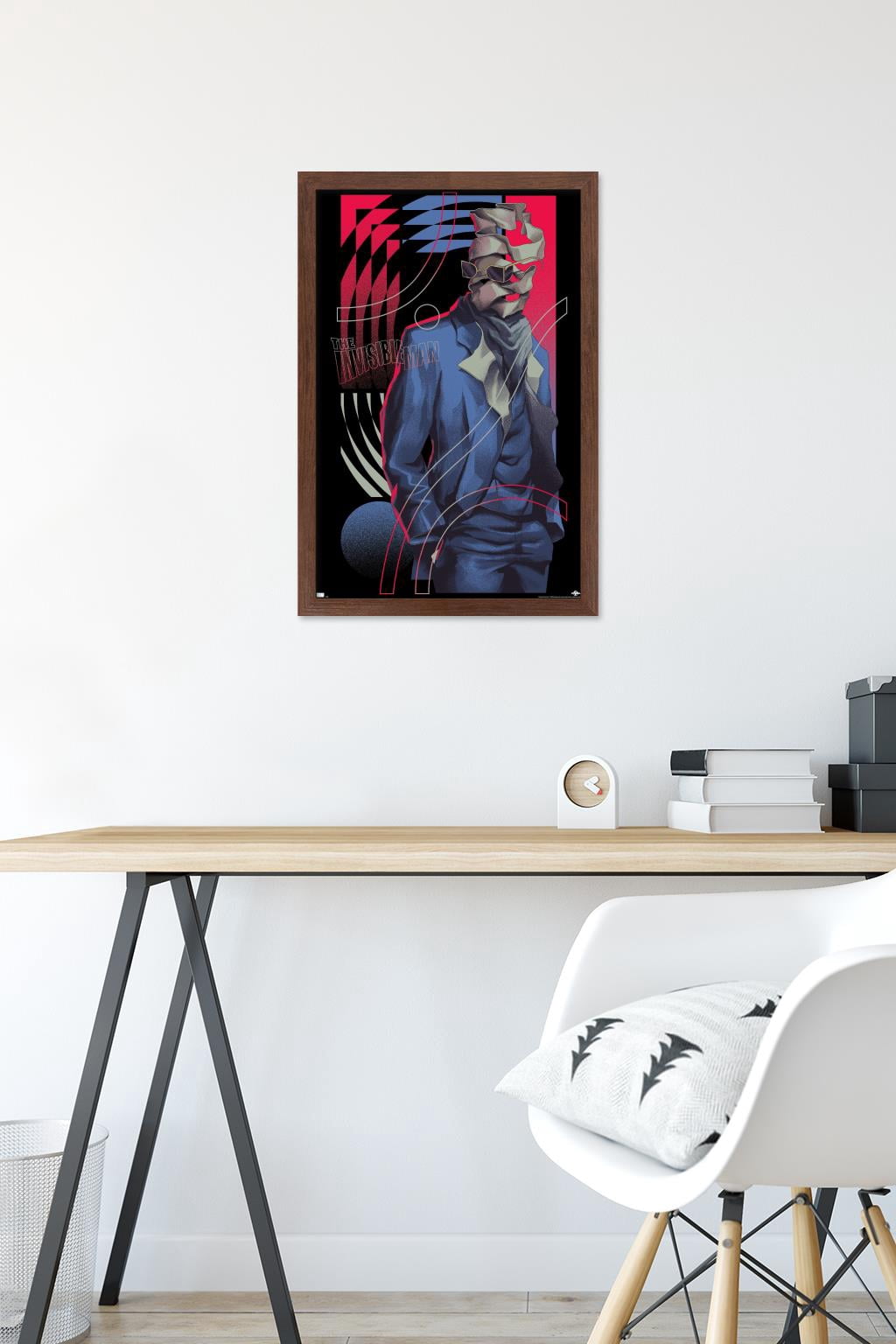 The Invisible Man - Illustration Wall Poster, 14.725" x 22.375" Framed