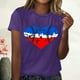thumbnail image 2 of Blusa informal de manga corta con cuello redondo y estampado suelto de verano para mujer con estilo OAVQHLG3B Store  lin121212, 2 of 4