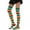 A-Green129, variant on Yuanlong Womens Over-the-Knee Socks Colorful Striped Stockings Casual Comfortable Daily Wear Home Party Hosiery