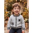 thumbnail image 5 of RUINIXCW Toddler Baby Boys Halloween Cardigans Fashion Spider Embroidery Long Sleeve Button Up Knit Sweaters, 5 of 8