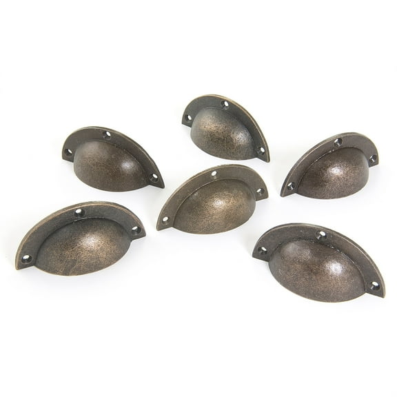 3In Metal Hlf Moon Drwr Pull Bronze Set of 6