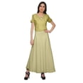 thumbnail image 2 of Moomaya Rayon Printed Long Length Skirt For Women Plus Size Tie Waist Maxi Skirt, 2 of 6