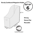Evelots 6Pack White Magazine File Holder Organizer with Labels