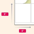 40 Sheets, 4" x 5" Large Printable Shipping Labels, for Laser/Inkjet
