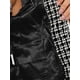 thumbnail image 5 of Blazer de tweed a cuadros Allegra K manga larga Negro L, 5 of 6
