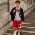 thumbnail image 7 of Quad Seven Boys Short Set Printed Graphic Short Sleeve Shirt & French Terry Matching Shorts 2 Piece, 7 of 7