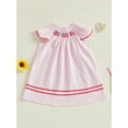thumbnail image 2 of Okbabeha Toddler Baby Girl 4th of July Outfits Infant Ruffle USA Flag Fourth of July Dress Summer Independence Day Clothes, 2 of 7