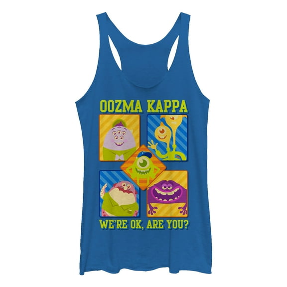 Women's Monsters Inc Oozma Kappa We're Ok  Racerback Tank Top Royal Blue Heather X Large