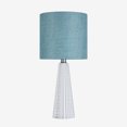 thumbnail image 2 of Grandview Gallery 16 Inch Glass Lamp w/ Turquoise Linen Shade, Set of 2, 2 of 9