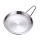 thumbnail image 1 of Bandeja de acero inoxidable para servir, plato para servir, vajilla portátil multiusos para tartas. Plata 19cm, 1 of 9