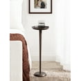 thumbnail image 6 of Kate and Laurel Alessia Modern Decorative Metal Drink Table, 8 x 8 x 22, Bronze, Round Cast Aluminum Pedestal Plant Stand with Rough Texture and Deckled Edge, 6 of 7