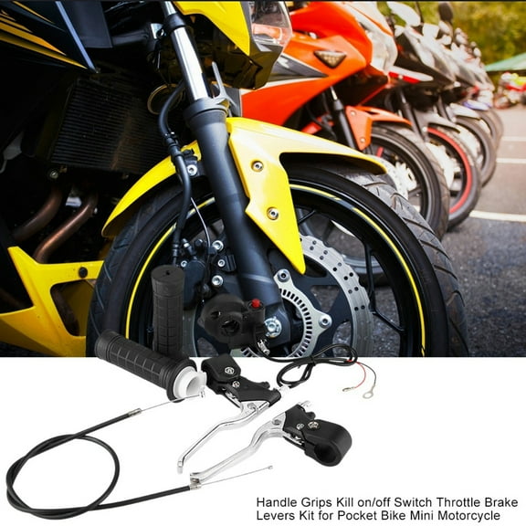 Handle Grips, Throttle Brake Levers, High Accuracy Pocket Bike for Motorcycle Mini Moto Bicycle