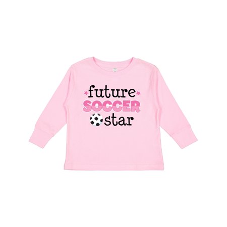 

Inktastic Future Soccer Star Girls Gift Toddler Toddler Girl Long Sleeve T-Shirt