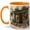 Orange, variant on Antique Pages Bookstore 11oz Ceramic Mug, French Vintage Library Coffee Cup, Book Lover Gift