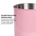 thumbnail image 5 of Creative Home Stainless Steel Weighted Base 7" x 7" x 7" 1-Copartment Kitchen Utensil Organizer, Pink, 5 of 7