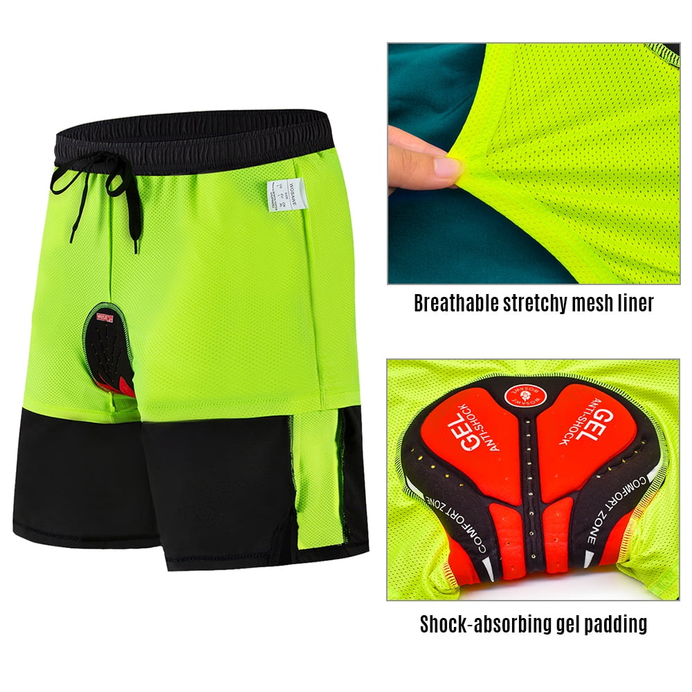 Men Bike Short with 3D Gel Padding and Mesh Lining Breathable Quick Dry