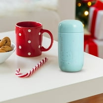 XYRSRUW Mini Cute Insulated Cup, Portable Water Bottle for Men and Women, 200ml Travel Mug, Eco-Friendly Drink Container(Light Blue)