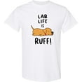 thumbnail image 3 of Inktastic Lab Life is Ruff Yellow Lab T-Shirt, 3 of 5