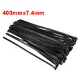 thumbnail image 5 of Uxcell Reusable Cable Ties Cable Zip Ties Adjustable Cable Tie Wraps Nylon 15.75"  x 0.29" Black 60pcs, 5 of 5