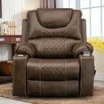 thumbnail image 4 of LEGAHOME Large Lift Chair with Heated and Massage Functions, Extended Fabric Lift Recliner Relax Sofa with 2 Remotes and 2 Cup Holders, Oversize Electric Power Lounge Chiar for Elderly Big Men, Brown, 4 of 15