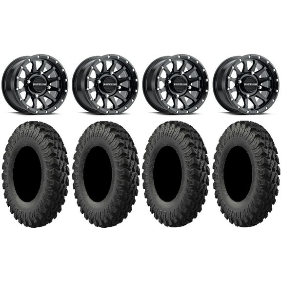 Raceline Trophy 15" Black Wheels 33" MotoRally Tires Polaris RZR XP 1000 / PRO XP / Ranger XP 900/1000