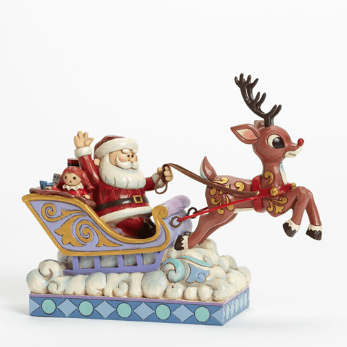 jim shore santa in sleigh