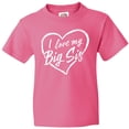 thumbnail image 3 of Inktastic I Love My Big Sis in White Chalk Heart Youth T-Shirt, 3 of 5