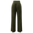 thumbnail image 5 of Bjutir Womens Yoga Pants High Waisted Wide Leg Loose Solid Color Long Pants Summer Beach Vacation Comfortable Home Casual Sport Leggings With Pocket Army Green Xl, 5 of 5