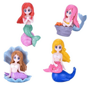 4Pcs Beautyfull Mermaid Miniature Decor (Garden Accessories for Home Decor,Figurines, Cake Decoration Items)
