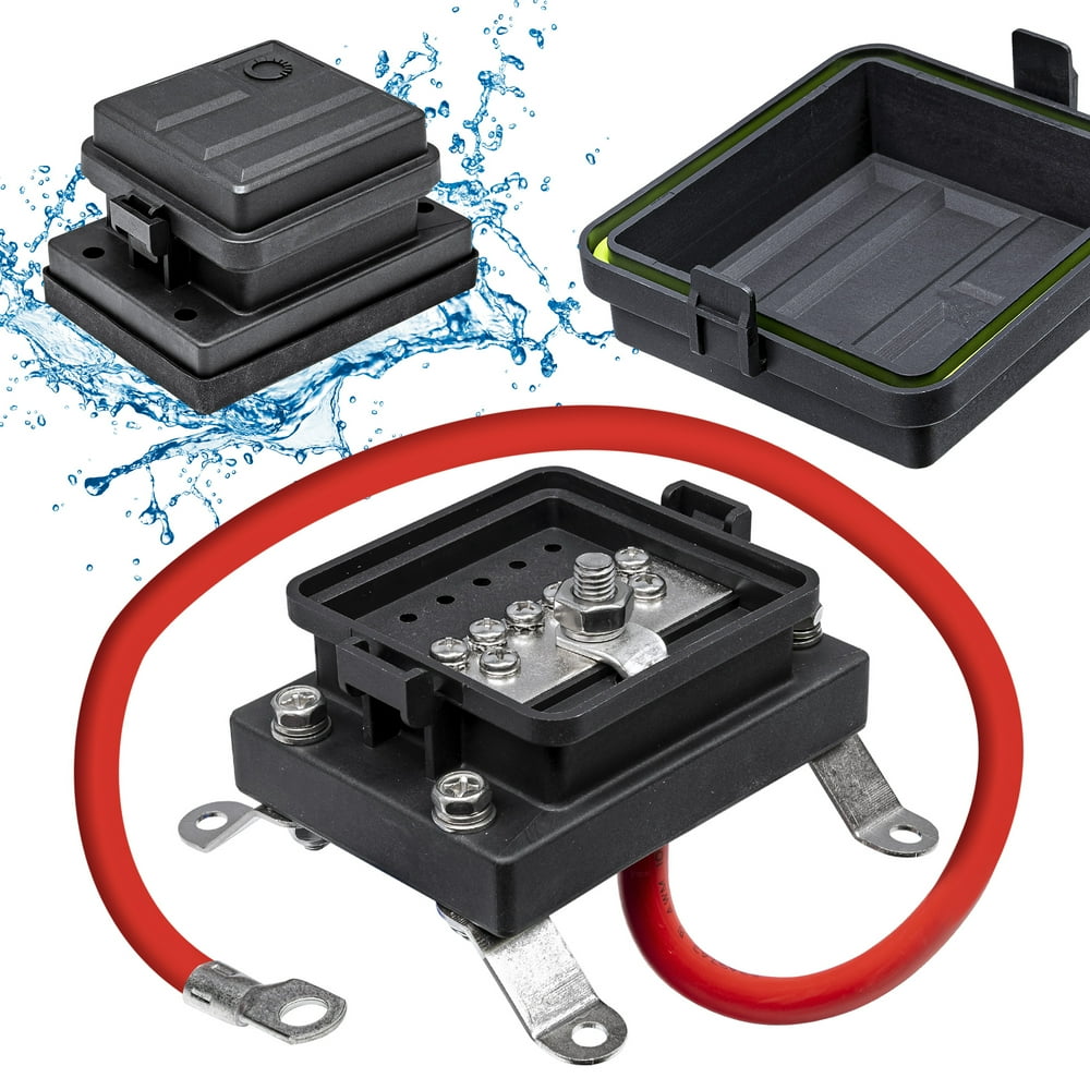 Waterproof Positive/Ground Power Distribution Terminal Block Battery