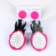 thumbnail image 1 of Pendientes colgantes con forma de pitaya y limón, bonitos pendientes colgantes para mujeres y niñas, joyería de regalo y es ideal para el verano, 1 of 5