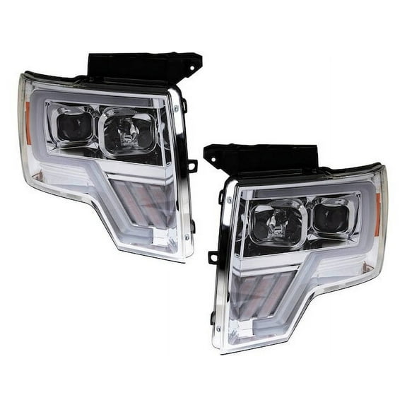 Headlight Set 2 Piece - Compatible with 2009 - 2014 Ford F-150 2010 2011 2012 2013